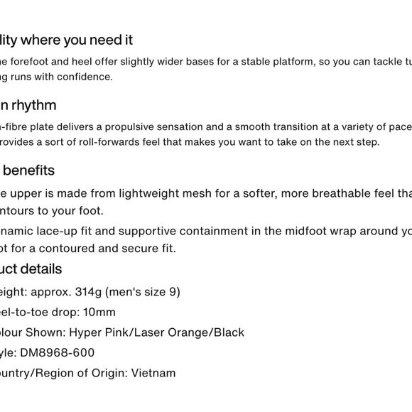 Nike Zoom Fly 5, men's size 11, hyper pink/laser - Picture 8 of 8